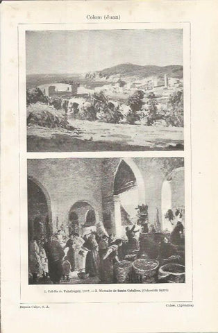 LAMINA ESPASA 34888: Calella de Palafrugell, por Juan Colom