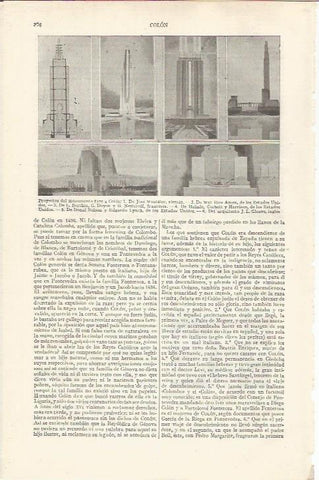 LAMINA ESPASA 34889: Proyectos del faro a Colon