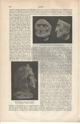 LAMINA ESPASA 34842: Mascarilla de Dante