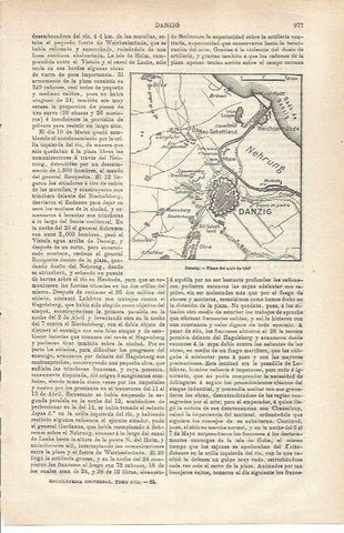 LAMINA ESPASA 34849: Plano del Sitio de Danzig de 1807