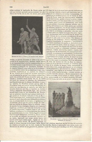 LAMINA ESPASA 34850: Monumento a Daoiz en Valladolid