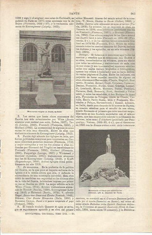 LAMINA ESPASA 34853: Monumento a Dante en Paris