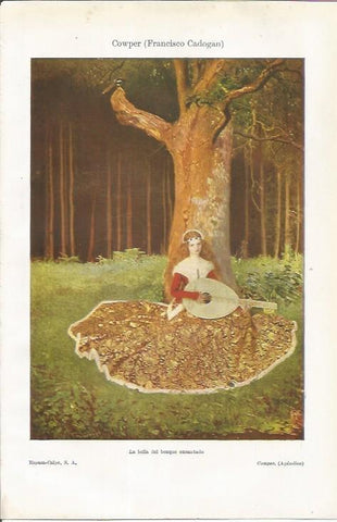 LAMINA ESPASA 34920: La bella del bosque encantado, por F. C. Cowper