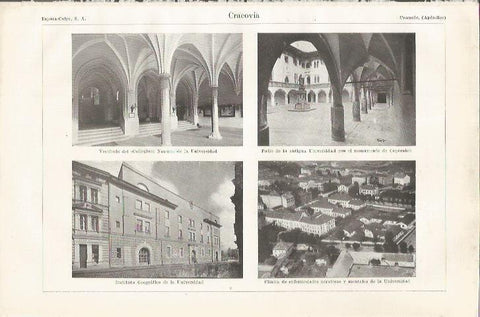 LAMINA ESPASA 34921: Pabellones de la Universidad de Cracovia