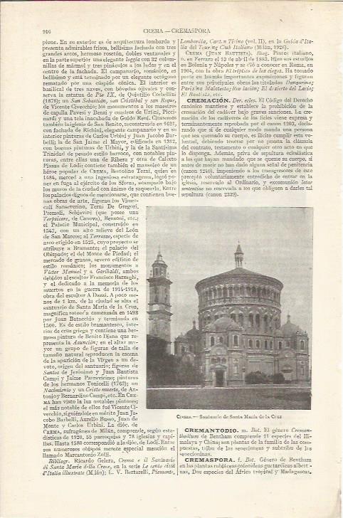 LAMINA ESPASA 34922: Santuario de Santa Maria de la Cruz, en Crema