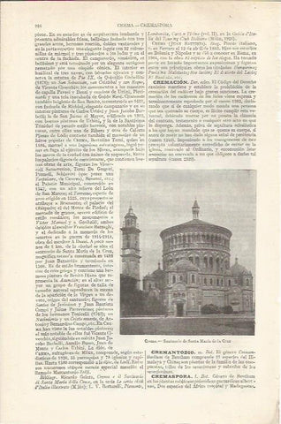 LAMINA ESPASA 34922: Santuario de Santa Maria de la Cruz, en Crema