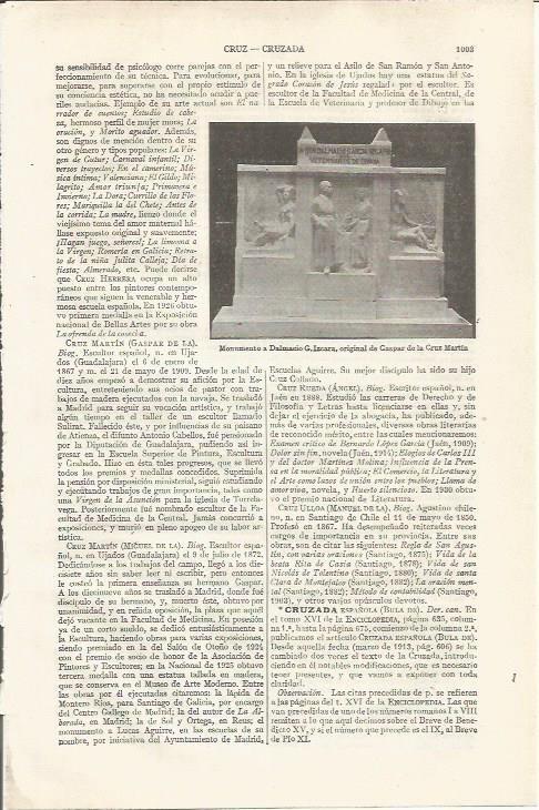 LAMINA ESPASA 34932: Monumento a Dalmacio G. Izcara