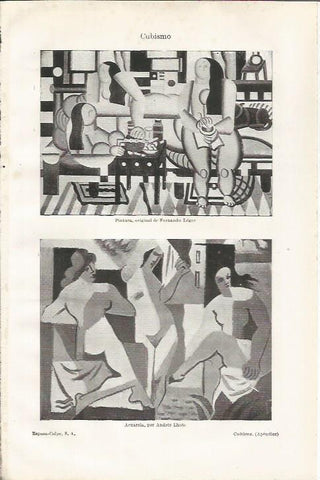 LAMINA ESPASA 34937: Pintura, por F. Leger y Acuarela, por A. Lhote