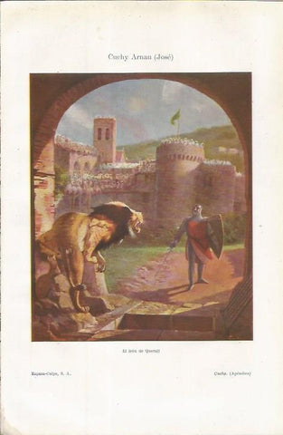 LAMINA ESPASA 34939: El leon de Queralt, por Jose Cuchy Arnau