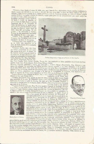 LAMINA ESPASA 34940: Plaza de la Puerta de San Basilio en Cuellar