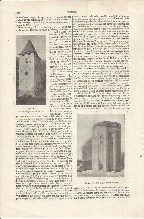 LAMINA ESPASA 35188: Torre sepulcral en Kischmar, Iran