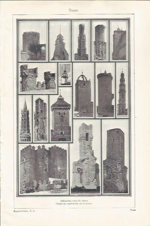 LAMINA ESPASA 35179: Tipos de torres