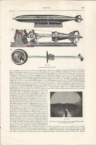 LAMINA ESPASA 35174: Conjunto del torpedo Howell
