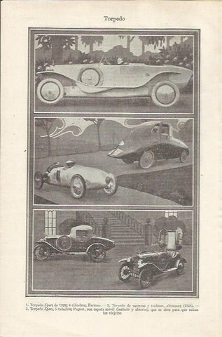 LAMINA ESPASA 35176: Coche Torpedo