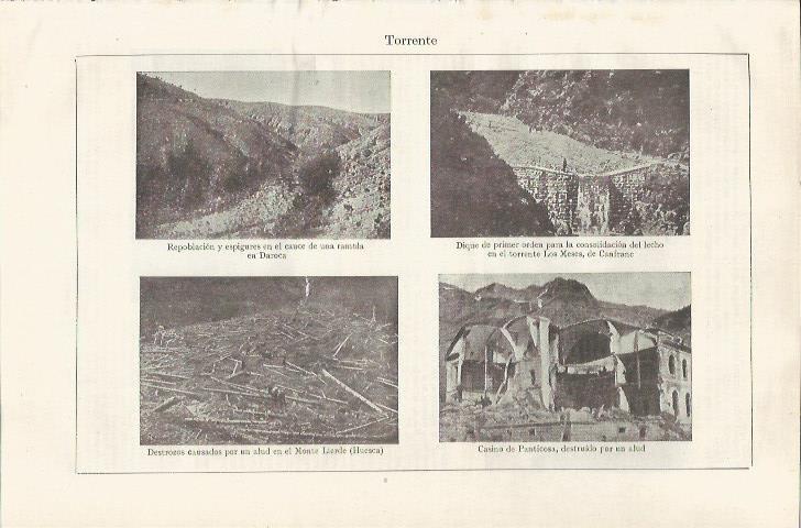 LAMINA ESPASA 35206: Torrentes en Daroca, Panticosa, Huesca y Canfranc