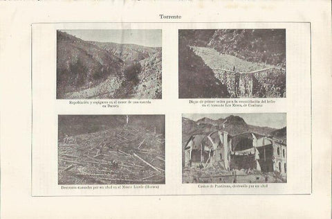 LAMINA ESPASA 35206: Torrentes en Daroca, Panticosa, Huesca y Canfranc