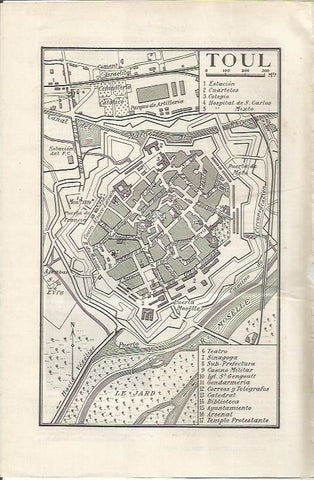 LAMINA ESPASA 35241: Plano de Toul, Francia