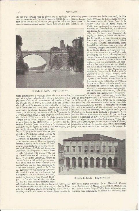 LAMINA ESPASA 35250: Puente de Cividale dei Friulli