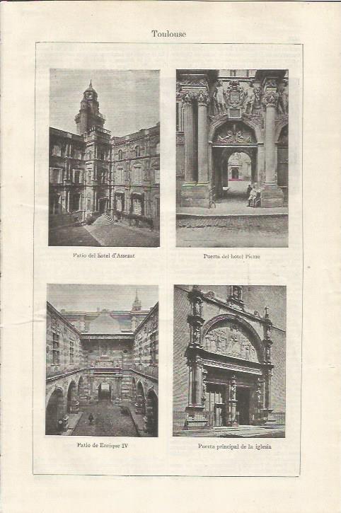 LAMINA ESPASA 35244: Hotel d'Assezat, Hotel Pierre y Patio de Enrique IV en Toulousse, Francia