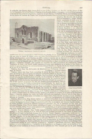 LAMINA ESPASA 35229: Catedral del siglo XIII en Tortosa, Tarragona