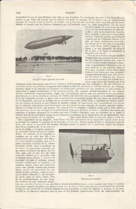 LAMINA ESPASA 35212: Dirigible Torres Quevedo