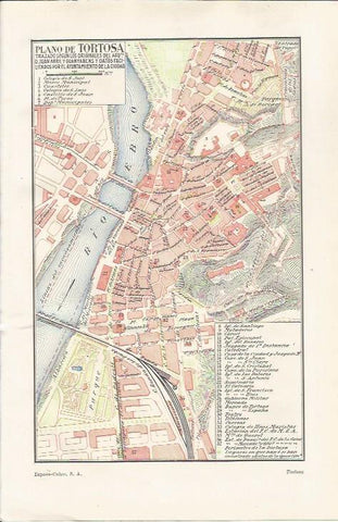 LAMINA ESPASA 35222: Plano de Tortosa, Tarragona