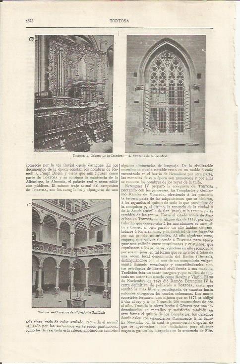 LAMINA ESPASA 35226: Organo de la Catedral de Tortosa