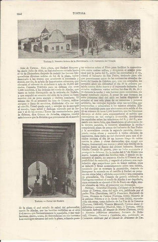 LAMINA ESPASA 35227: Portal del Romeu, Carretera del Temple y Nuestra Señora de la Providencia de Tortosa