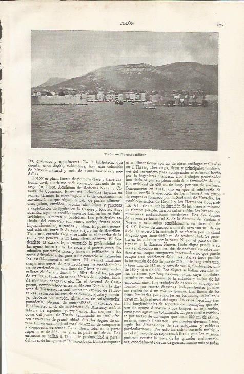 LAMINA ESPASA 35083: Puerto militar de Tolon