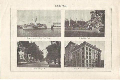 LAMINA ESPASA 35075: Vistas de Toledo, Ohio