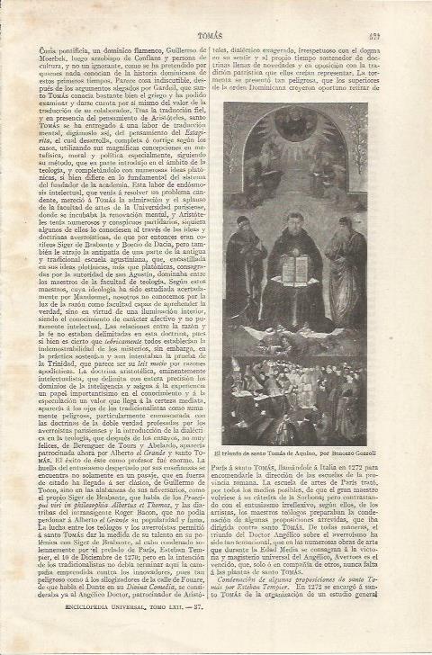 LAMINA ESPASA 35097: El triunfo de Santo Tomas de Aquino