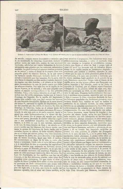 LAMINA ESPASA 35074: Cuevas de la Peña del Moro en Toledo