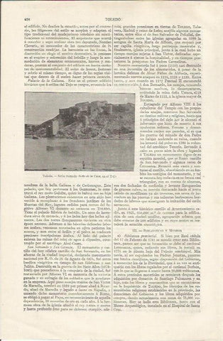 LAMINA ESPASA 35073: Baño de la Cava en Toledo