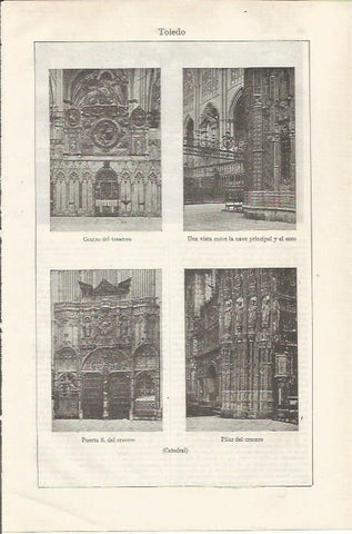LAMINA ESPASA 35066: Detalles de la Catedral de Toledo