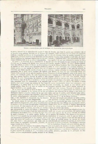 LAMINA ESPASA 35071: Interior de San Juan de los Reyes en Toledo