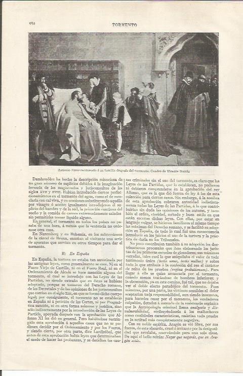 LAMINA ESPASA 35142: Antonio Perez recibiendo a la familia despues del tormento