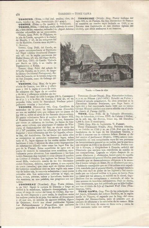 LAMINA ESPASA 35105: Casas de Nipa en Tondo