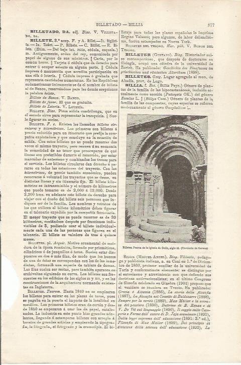 LAMINA ESPASA 34554: Puerta de la iglesia de Guils en Billetes, Lugo