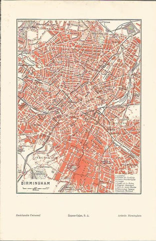 LAMINA ESPASA 34561: Plano de Birmingham