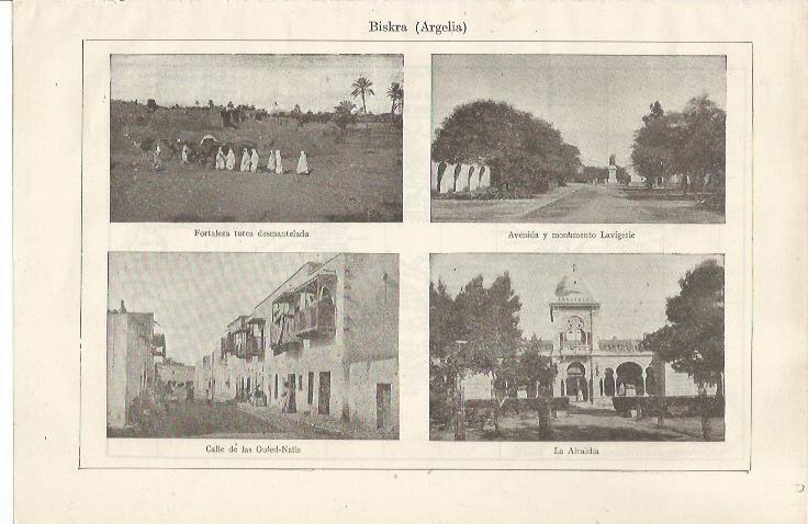 LAMINA ESPASA 34567: Fortaleza turca desmantelada, Calle de las Ouled Nails y Avenida Lavigerie en Biskra, Argelia