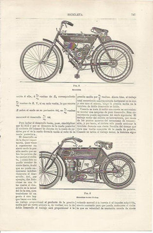 LAMINA ESPASA 34532: Motocicleta de dos cilindros
