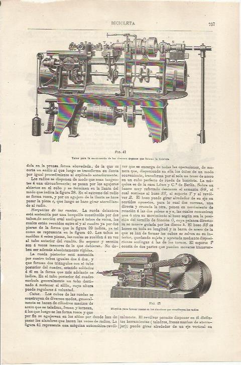 LAMINA ESPASA 34534: Torno para bicicletas