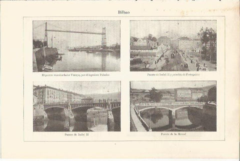 LAMINA ESPASA 34544: Puente de Isabel II en Bilbao