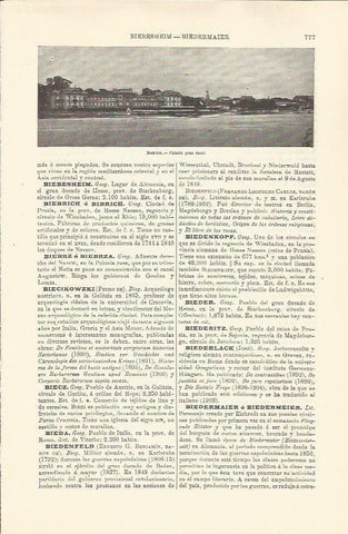 LAMINA ESPASA 34537: Palacio de Biebrich, Alemania