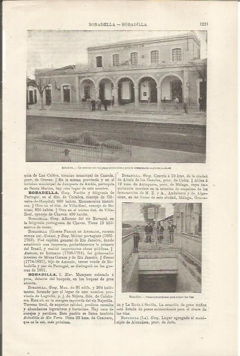 LAMINA ESPASA 34605: Estacion de Bobadilla, Logroño