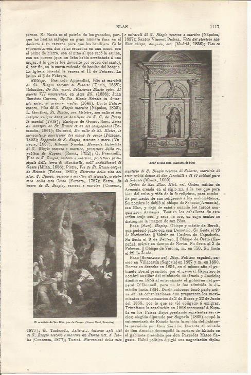 LAMINA ESPASA 34593: Altar de San Blas en la catedral de Pisa