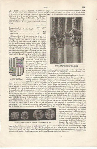 LAMINA ESPASA 34446: Detalle de los capiteles de la iglesia de Santa Eugenia de Berga, Barcelona