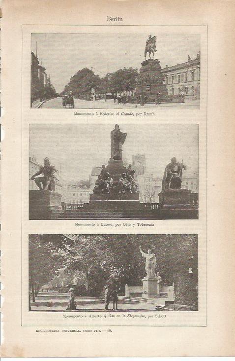 LAMINA ESPASA 34461: Monumentos en Berlin