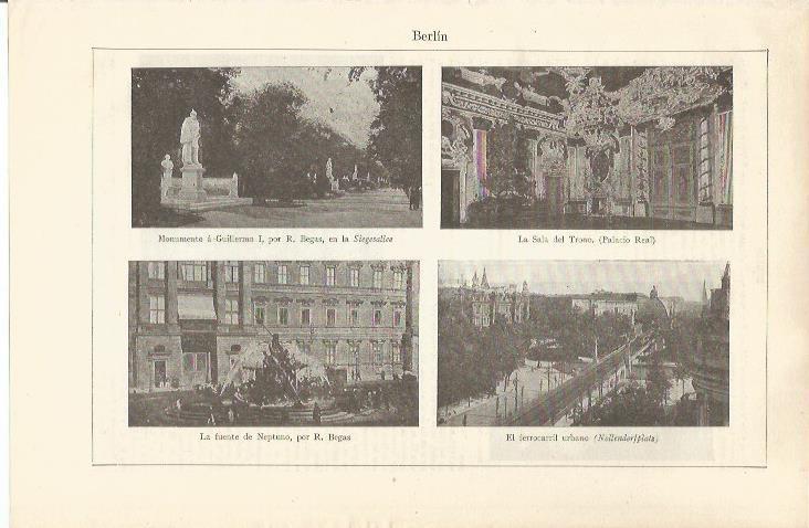 LAMINA ESPASA 34458: Monumentos y fuentes de Berlin