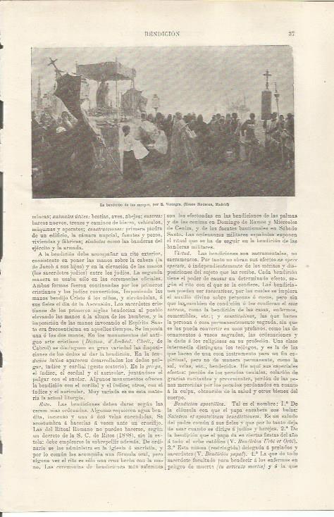 LAMINA ESPASA 34428: La bendicion de los campos, por Viniegra